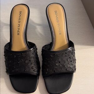 Donald J. Pliner Black Embellished Heels